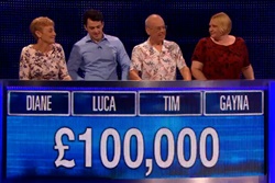 Gayna, Tim, Luca, Diane won 100,000 in final chase