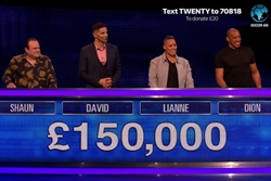 Dion Dublin, Lianne Sanderson, David James, Shaun Williamson won 150,000 in final chase